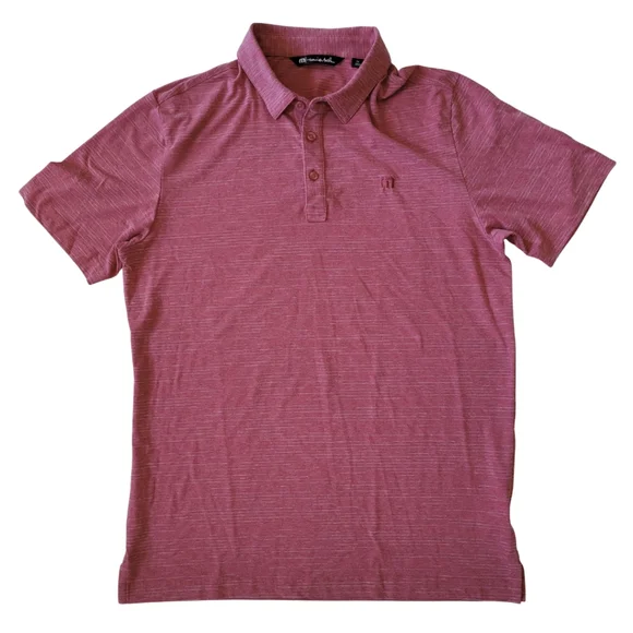 Travis Mathew Heathered Red Polo Shirt - Picture 2 of 7